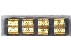 Anděl Přerov Kroužky na ubrousky kovové zlaté 4,5 cm, 4 ks