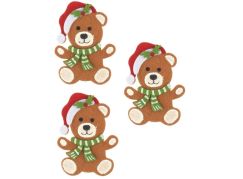 Anděl Přerov Medvídci z filcu na kolíčku 5,5 x 7,5 x 0,3 cm, 3 ks v sáčku