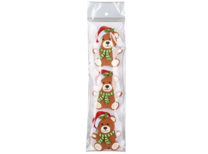 Anděl Přerov Medvídci z filcu na kolíčku 5,5 x 7,5 x 0,3 cm, 3 ks v sáčku