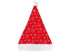 Anděl Přerov Mikulášská čepice se stříbrnými vločkami 38x30cm