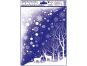 Anděl Přerov Okenní fólie s glitry rohová Zimní krajina 38 x 30 cm 4