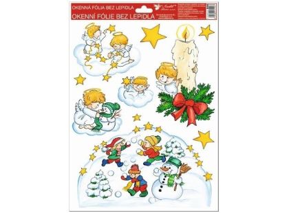 Anděl Přerov Okenní fólie tradiční Čerti na peci 33,5 x 26 cm