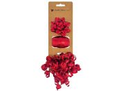 Anděl Přerov Sada na balení dárků červená, rozeta 7 x 3,5 x 7 cm, stuha 0,5 cm x 10 m, kudrlina s lepíkem