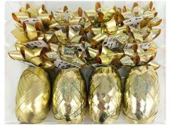 Anděl Přerov Sada na balení dárků zlatá, rozeta 5 x 2 x 5 cm 12 ks, stuha 0,5 cm x 10 m 4 ks