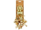 Anděl Přerov Sada na balení dárků zlatá, rozeta 7 x 3,5 x 7 cm, stuha 0,5 cm x 10 m, kudrlina s lepíkem