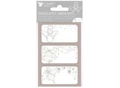 Anděl Přerov Samolepicí jmenovky na dárky 8 x 16 cm se stříbrnou ražbou, 6 ks
