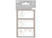 Anděl Přerov Samolepicí jmenovky na dárky 8 x 16 cm se stříbrnou ražbou, 6 ks