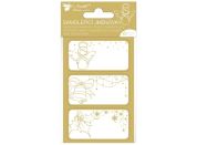 Anděl Přerov Samolepicí jmenovky na dárky 8 x 16 cm se zlatou ražbou, 6 ks