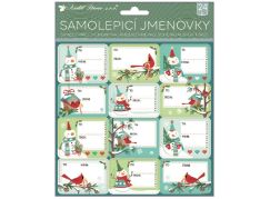 Anděl Přerov Samolepicí jmenovky na dárky s glitry 18x18cm, 24ks