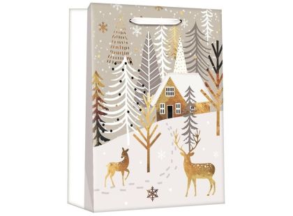 Anděl Přerov Taška dárková vánoční se zlatou ražbou L+ 30 x 42 x 12 cm