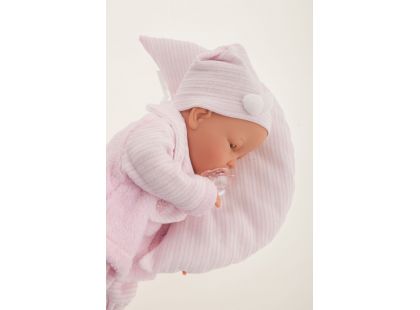 Antonio Juan 14049 Bimba mrkací panenka miminko se zvuky a měkkým látkovým tělem 37 cm