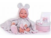 Antonio Juan 50392 Mia mrkací a čůrající realistická panenka miminko s celovinylovým tělem 42 cm