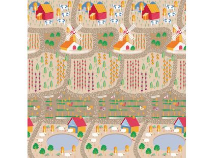 Asalvo Hrací podložka Play Mat XL 120 x 180 cm Farm - City S