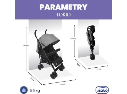 Asalvo TOKIO golfáče 6 m - 15 kg anthracite