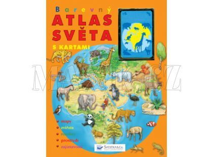 Atlas světa barevný s kartami