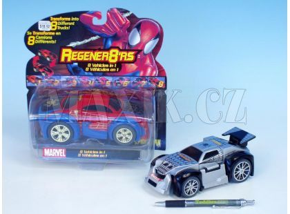 Auto Spiderman transformující se 17cm 2druhy na kartě