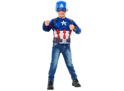 Avengers Infinity War Captain America kostým triko s vycpávkami a maska