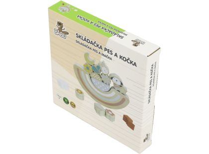 BABU - Balanční dřevěná hra PES a KOČKA