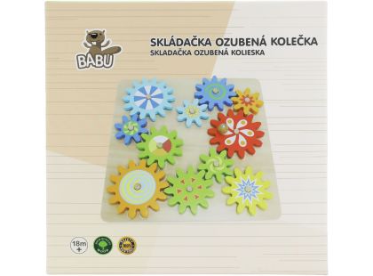 BABU - Dřevěná hra s ozubenými kolečky