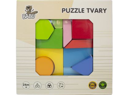 BABU - Dřevěné geometrické puzzle