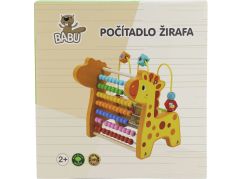BABU - Dřevěné počítadlo pro děti - Žirafa
