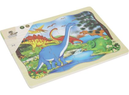 BABU - Dřevěné puzzle dinosaurus - 24 dílků