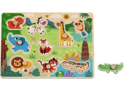 BABU - Dřevěné vkládací puzzle SAFARI