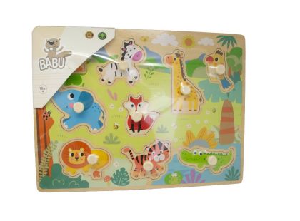 BABU - Dřevěné vkládací puzzle SAFARI