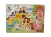 BABU - Dřevěné vkládací puzzle velká FARMA