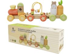 BABU - Skládací vláček se zajíčkem - dvou vagónový