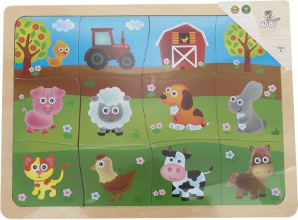 BABU Dětské puzzle se zvířátky z farmy
