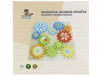 Babu Dřevěná hra s ozubenými kolečky