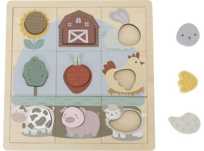 BABU Edukativní puzzle Farma - 12 dílků