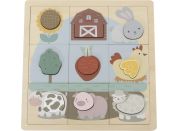 BABU Edukativní puzzle Farma - 12 dílků