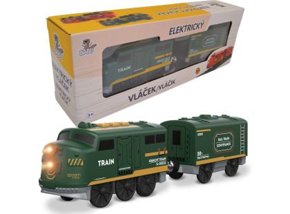Babu vláčky Elektrický vláček zelený set 2 ks