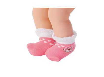 Baby Annabell Ponožky pro panenku Růžové+šedé