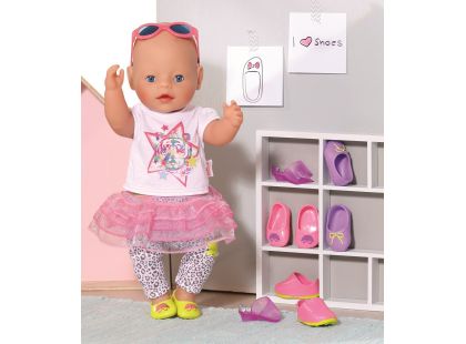 Baby Born Dva páry bot - Boty s tkaničkou a fialové baleríny
