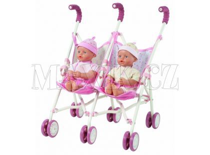 BABY BORN Interaktivní dvojčata s kočárkem