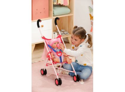 BABY born Kočárek hole se síťkou - růžový