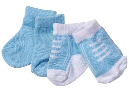 Baby Born Ponožky 2 páry - Modré, tkaničky