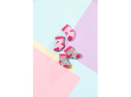 BABY born Ponožky (2 páry) 43 cm růžové