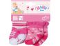 Baby Born Ponožky 2 páry 823576 růžové se srdíčky a růžové s tkaničkami 2