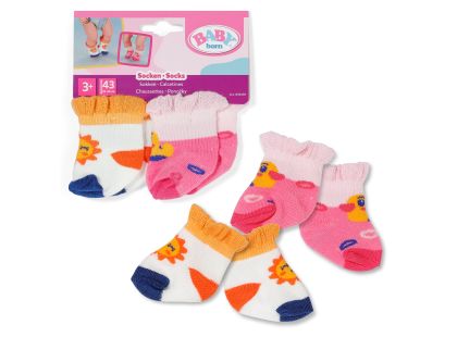 Baby Born Ponožky se vzory (2 páry) 2 druhy 43 cm