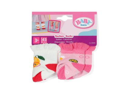 Baby Born Ponožky se vzory (2 páry) 2 druhy 43 cm