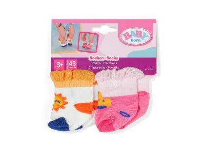 Baby Born Ponožky se vzory (2 páry) 2 druhy 43 cm