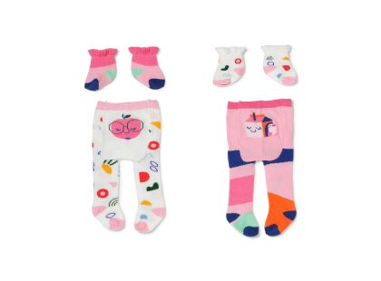 BABY born Punčocháče a ponožky se vzory 2 druhy 43 cm