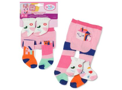 BABY born Punčocháče a ponožky se vzory 2 druhy 43 cm