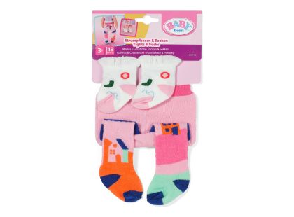BABY born Punčocháče a ponožky se vzory 2 druhy 43 cm