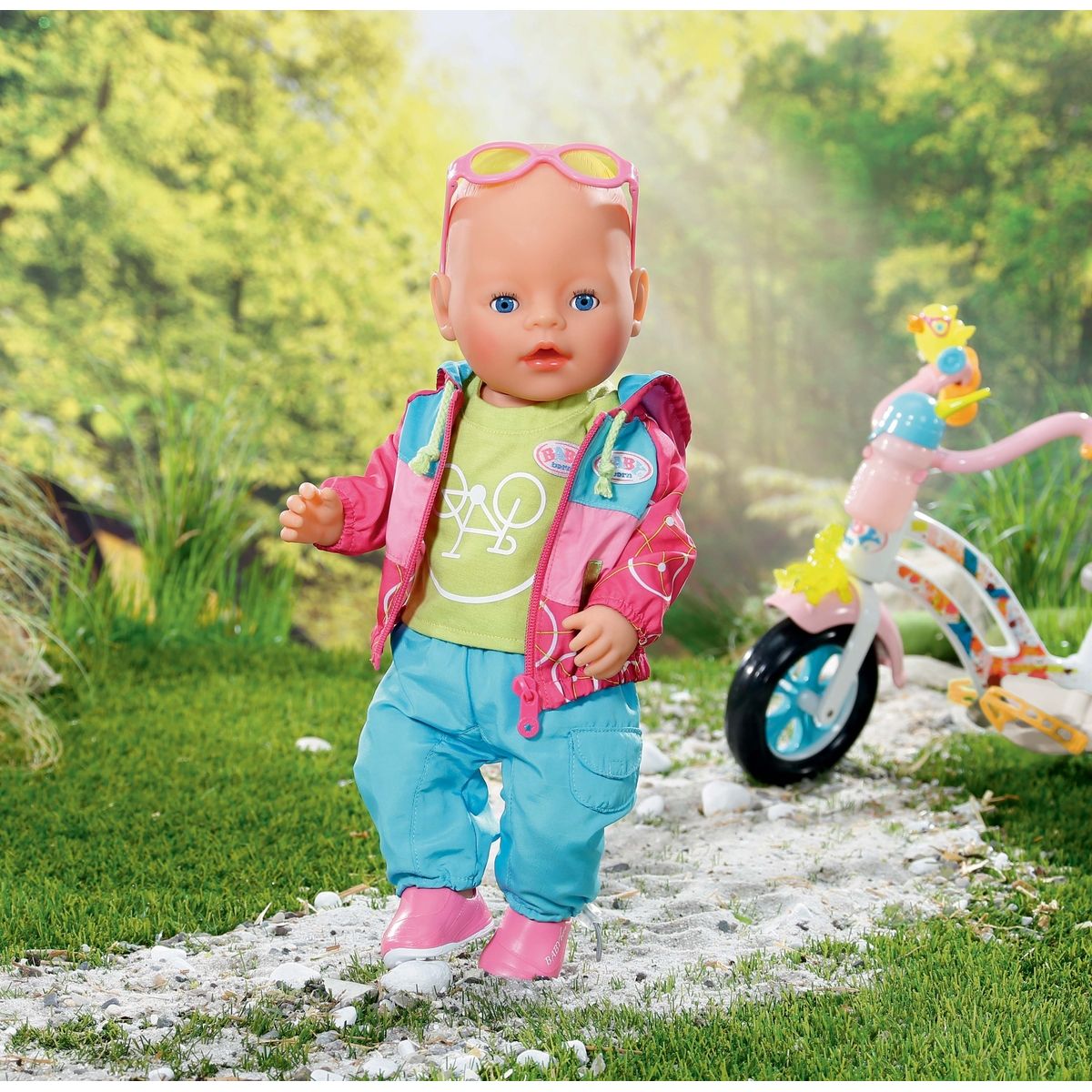 Беби бон бесплатную. Одежда Zapf Creation Baby born. Zapf Creation комплект одежды для велопрогулки для куклы Baby born 823705. Одежда для велосипедной прогулки Беби Борн. Беби бона Baby born одежда комплект.