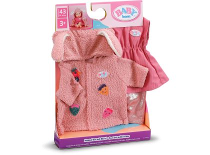 BABY born Souprava s kabátkem a šatičkami 43 cm zajíček